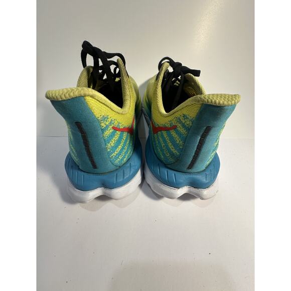 HOKA ONE ONE Rocket X Women’s Size 7B Running Shoes Yellow Blue - Picture 6 of 8